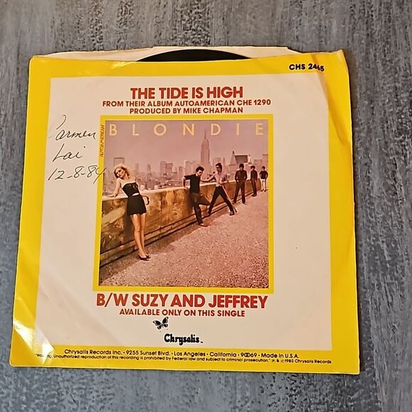 Blondie The Tide is High Vinyl 45 Record - Picture 5 of 6